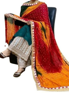DEVAR BHABHI Tabby Silk, Chiffon Printed Women Dupatta