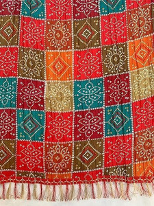 TMT HUB Art Silk Embellished, Geometric Print, Self Design Women Dupatta