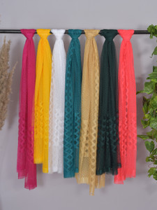 LA FEMINAE Net Self Design Women Dupatta