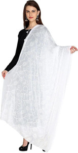 NIHSRUT Chiffon Embroidered Women Dupatta