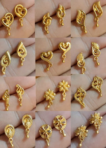 Ruby Tex EARING18 Agate Brass Stud Earring