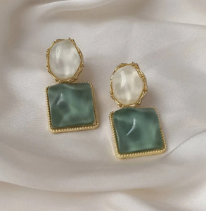 AKISON JEWELS Korean Earrings For Women Girls Trendy Western Fashion Earring Light Weight Crystal Alloy Drops & Danglers