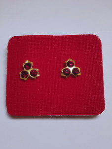 SSFJ 1 gram gold Stud Earring Copper Stud Earring