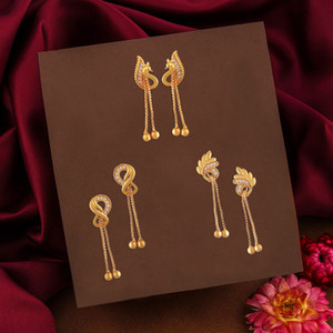 SHIVSHAKTI letest earrings Diamond Brass Magnetic Earring