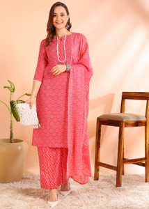 New Ethnic 4 You Women Kurti Palazzo Dupatta Set