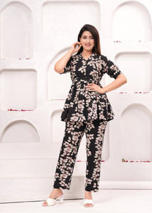 VCJ Women Ethnic Top Pant Set