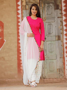 Satguru Designer Embellished Kurta, Patiala & Dupatta Set