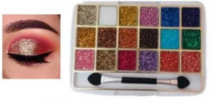 Trendy styler 18 Color Glitter Smudgeproof Shimmer Eye shadow platte 18 g