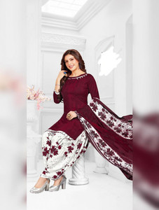 Varishtaa Cotton Blend Floral Print, Printed, Self Design Salwar Suit Material