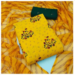 EverEthnic Crepe Printed Salwar Suit Material