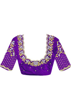 TRISHULFASHION Art Silk Embroidered Blouse Material