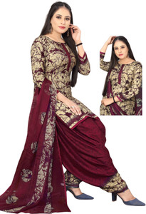 THIRA Crepe Floral Print Salwar Suit Material