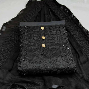 JcCreative Cotton Blend Embroidered Salwar Suit Material