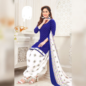 Varishtaa Cotton Blend Printed Salwar Suit Material