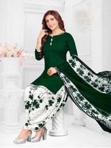 maan fashion Cotton Blend Printed Salwar Suit Material