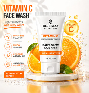 blestaaa essentialss Vitamin C Glow & Nourish | With Niacinamide & Vitamin E | Bright Skin Face Wash