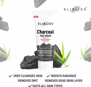 ELIBLISS Activated Charcoal Skin Brightening  All Skin Type Face Wash