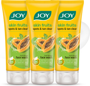 Joy Skin Fruits Spots & Tan Clear Papaya  (Pack of 3X50) For All Skin Types Face Wash