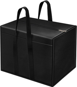 ZOVIRA Moisture Proof Multi-Purpose Storage Bag /Clothing Storage Organiser/Toy Storage Bag/Stationery Paper Storage Bag -Black, Pack Of 1