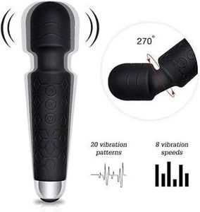 SHIVTRADRE 8 Speeds&20 Modes Portable Massager with Soft Silicone