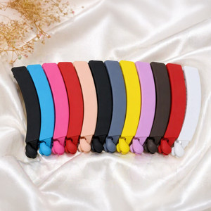 Myra Collection Banana clips Thick Curved Matte Multi-color, medium size Pack of 12 Banana Clip