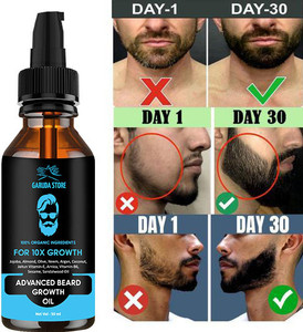 Garuda Store Pure Beard Growth Hair Oil for Men - Soft and Healthy long Beard growth oil Hair Oil