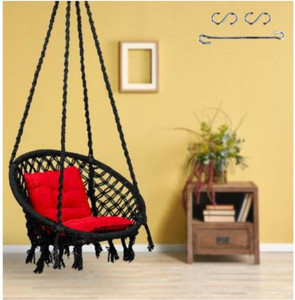 Swingzy Round Hanging Swing for Adults/Swing for Indoor/Outdoor, Home, Balcony/ Cotton Large Swing