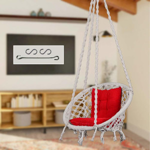 Swingzy Round Hanging Swing With L-Shaped Cushion/Swing For Adults/Swing Chair/Jhula/ Cotton Large Swing
