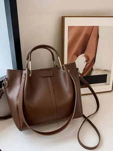 aesthetic Women Brown Shoulder Bag