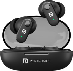 Portronics Harmonics Twins S16 in Ear Earbuds With Mic,24H Playtime,GameMode,Clear Calls Bluetooth
