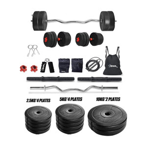 STARX 50 kg PVC with 3ft Rod and Accessories Home Gym Combo