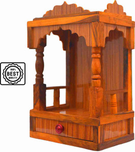 om namo wooden temple size ( Hight 45cm Width 22 Length 32cm ) inch (18*9*13) temple Engineered Wood Home Temple