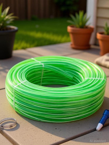 RAMANAR 32 feet (10 meter), 0.5 inch garden pipe water hose durable with connector and clamps water gardening cleaning out door indoor use Hose Pipe