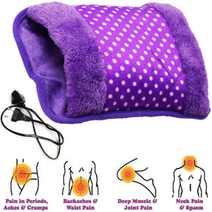 Rechno BEST PRICE Hand Warmer - Portable Rechargeable Electric Heat/Hot Water Bag with Soft Velvet Cover - Ideal For Warm Your Hands/Pain Relief/Muscle Relaxation & Comfort Use and As Pillow Hot Water Bag 1.5 L Hot Water Bag (Multicolor) Electric 1.5 L Hot Water Bag