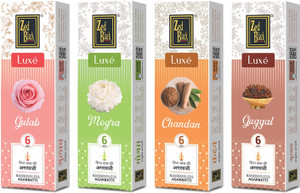 Zed Black Bamboo Less Luxe Series Incense Sticks (Approx 70Agarbatti Sticks Per Pack) Chandan, Gulab, Guggal, Mogra