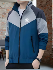 BRIGHTKRAFTS Full Sleeve Colorblock Men Jacket