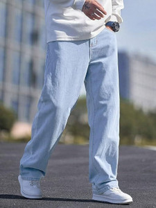 DENIM LOOK Loose Fit Men Light Blue Jeans