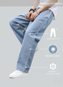 vura Loose Fit Men Light Blue Jeans - Image 6