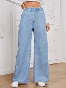 Herway Boyfriend Women Light Blue Jeans