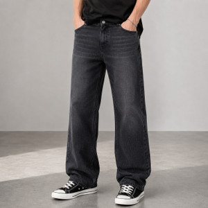 DENIM4MEN Relaxed Fit Grey Black Jeans - Image 5