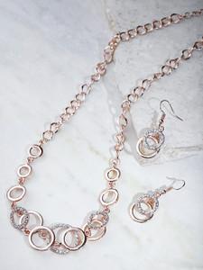 YouBella Alloy Gold-plated Gold, Silver Jewellery Set