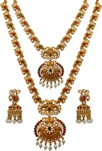 Nagneshi Art Alloy Gold-plated Gold Jewellery Set