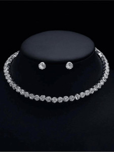 PAARO Alloy Sterling Silver Silver Jewellery Set