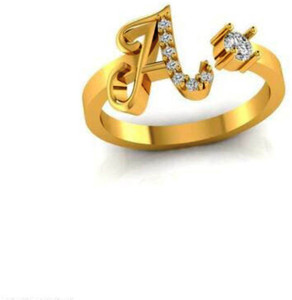 laksh enterprise Alphabet Ring Brass Ring