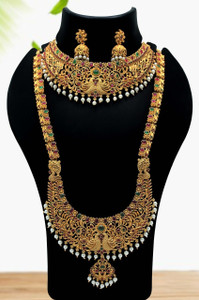 Nagneshi Art Alloy Gold-plated Multicolor Jewellery Set
