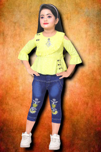 Rania Dresses Girls Party(Festive) Top Jeans
