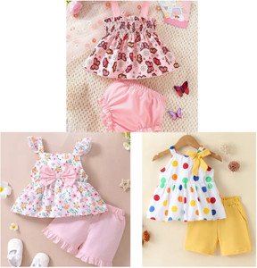 FOSEN Baby Girls Casual Top Pant