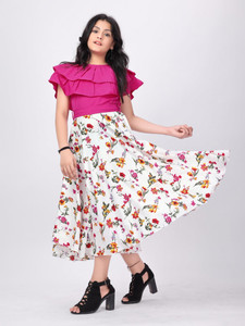 Aarya Designer Girls Midi/Knee Length Casual Dress