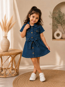 Primefashion Baby Girls Midi/Knee Length Festive/Wedding Dress