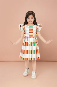 Pink Mermaid Indi Girls Below Knee Casual Dress